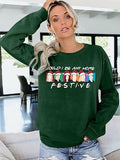 FASHGL Christmas Friends Sweatshirt Women Long Sleeve Green, XL by Deal US