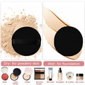 Flytianmy 9Pcs 2.16" Round Face Makeup Powder Puffs Black Nude Pink by Deal US