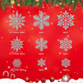 54pcs Silver Snowflake Christmas Tree Ornaments Glitter Indoor Decor by Deal US