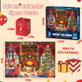 Christmas Puzzle Advent Calendar 2025 Fireplace 1008 Pieces 24 Parts by Deal US