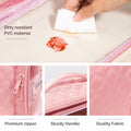 FUNSEED Clear Travel Toiletry Bag Large Organizer Pink Multiple Compartments by Deal US