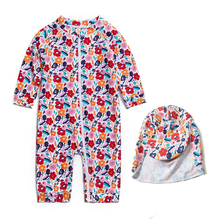 Agreeone Toddler Girls One Piece Swimsuit UPF 50+ Rashguard Ice Cream Size 3-6M by Deal US