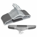 OIKA Plastic Hangers with Tie Rack 16.5in Heavy Duty Non-Slip 30 Pack by Deal US