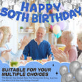 Fulmoon 50th Birthday Banner Pre Strung Glitter 11.5ft Champagne Gold by Deal US