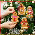 Fanfanwin Gingerbread Man Ornaments Brown 5.12in 6 Pcs Christmas Decor by Deal US