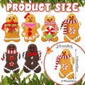 Fanfanwin Gingerbread Man Ornaments Brown 5.12in 6 Pcs Christmas Decor by Deal US