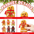 Fanfanwin Gingerbread Man Ornaments Brown 5.12in 6 Pcs Christmas Decor by Deal US