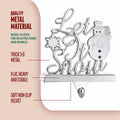 Klikel Metal Christmas Stocking Holder White Snowflake Snowman MPN 83411 by Deal US