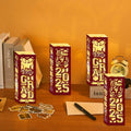 6 Pcs Graduation Table Centerpieces Lantern Boxes LED Light Red Class 2025 by Deal US