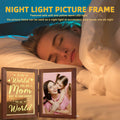 Mom Gifts 5x7 Picture Frame Night Light Table Lamp Warm Words by Deal US