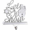 Klikel Metal Christmas Stocking Holder White Snowflake Snowman MPN 83411 by Deal US