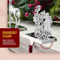 Klikel Metal Christmas Stocking Holder White Snowflake Snowman MPN 83411 by Deal US