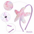 Geosoo Starfish Laser Mermaid Hair Band Lavender Glitter Hair Accessory by Deal US