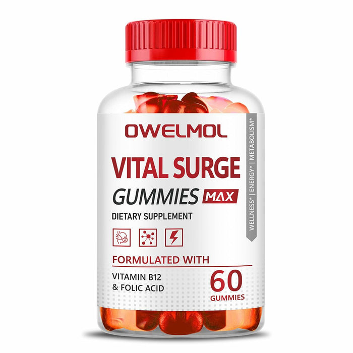 BestBy10/27 VitalSurge Male Performance Gummies MAX Strength 1050MG 60 Ct by Deal US