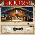 Ganeen 6.4x16ft LED Christmas Garage Door Banner Rustic Nativity Farm by Deal US