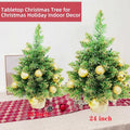 Aimmop 18in Small Christmas Tree with Ornaments 59 Tips Green by Deal US