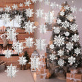 Fullhawl 3D Snowflake Christmas Ornaments Set 12 Pcs White Hanging Decor by Deal US
