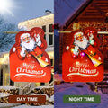 Alupssuc Lighted LED Santa Claus Garden Flag 20x15 Inch Red Double Sided by Deal US