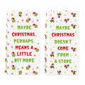 Funny Christmas Towels 2 Pack Absorbent Kitchen Bathroom White Elephant Gifts by Deal US