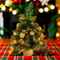Aimmop 18in Small Christmas Tree with Ornaments 59 Tips Green by Deal US