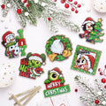 Uruney Merry Christmas Snowman Tiered Tray Decor Green 1 Count by Deal US