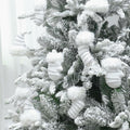 RoseCraft Christmas Ornaments 9PCS Socks Hat Tree Decor White Silver by Deal US