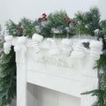 RoseCraft Christmas Ornaments 9PCS Socks Hat Tree Decor White Silver by Deal US