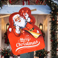 Alupssuc Lighted LED Santa Claus Garden Flag 20x15 Inch Red Double Sided by Deal US