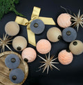12PCS Velvet Christmas Ball Ornaments 3.15"Handmade Flocked Shatterproof by Deal US