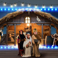 Ganeen 6.4x16ft LED Christmas Garage Door Banner Rustic Nativity Farm by Deal US