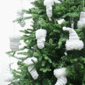 RoseCraft Christmas Ornaments 9PCS Socks Hat Tree Decor White Silver by Deal US