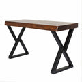 Herkii Heavy Duty Metal Table Legs 16" H x 11" W Black Set of 2 by Deal US