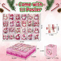 1008 Pc Pink Gnome Advent Calendar Puzzle 2025 24-Day Countdown by Deal US