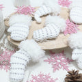 RoseCraft Christmas Ornaments 9PCS Socks Hat Tree Decor White Silver by Deal US