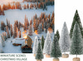 36PCS Bottle Brush Christmas Trees Multi-Size Table Decor with Wood Base by Deal US
