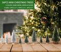 36PCS Bottle Brush Christmas Trees Multi-Size Table Decor with Wood Base by Deal US