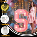 Pooqla 3FT LED Marquee Letter S Pink Party Birthday Wedding Decor by Deal US