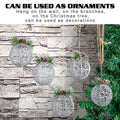 Christmas Ball Ornaments 4pc Silver Pinecone Rattan Thread String Decor by Deal US