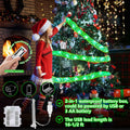 Vloso Christmas Tree Ribbon Lights 66Ft 200 LED Remote Timer Battery USB by Deal US