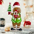 LIFFY Gingerbread Man Statue Christmas Decoration Handmade Indoor Decor Lights by Deal US