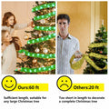 Vloso Christmas Tree Ribbon Lights 66Ft 200 LED Remote Timer Battery USB by Deal US