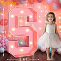 Pooqla 3FT LED Marquee Letter S Pink Party Birthday Wedding Decor by Deal US
