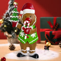 LIFFY Gingerbread Man Statue Christmas Decoration Handmade Indoor Decor Lights by Deal US