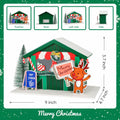 Zqoyn LED Lighted Christmas Village House Decor Set with Deer Indoor Table Decor by Deal US