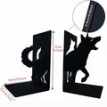 Black Dog Decorative Bookends for Shelves Dog Lover Gifts Office Decor by Deal US