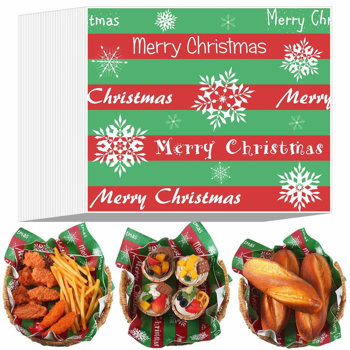 Tenceur Christmas Wax Paper Sheets Winter Printed 150 Pcs by Deal US
