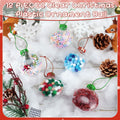 Sumind 12pcs Clear Fillable Christmas Ornament Balls 3.15in Red Green by Deal US