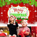 Merry Christmas Backdrop Red Green Balls Leaves Party Decoration 7x5Ft by Deal US