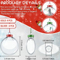 Sumind 12pcs Clear Fillable Christmas Ornament Balls 3.15in Red Green by Deal US