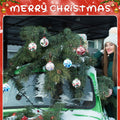 Sumind 12pcs Clear Fillable Christmas Ornament Balls 3.15in Red Green by Deal US